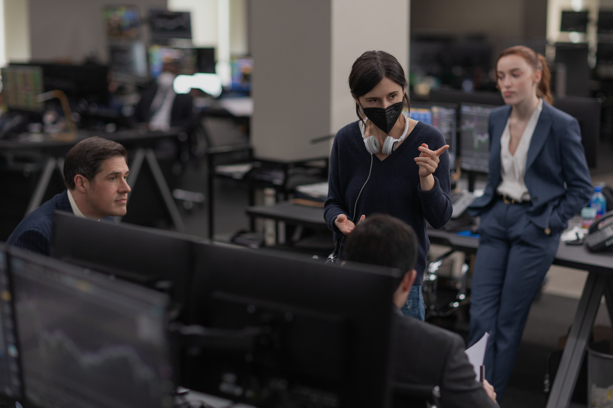 Rich Sommer as Paul, director Chloe Domont, and Phoebe Dynevor as Emily