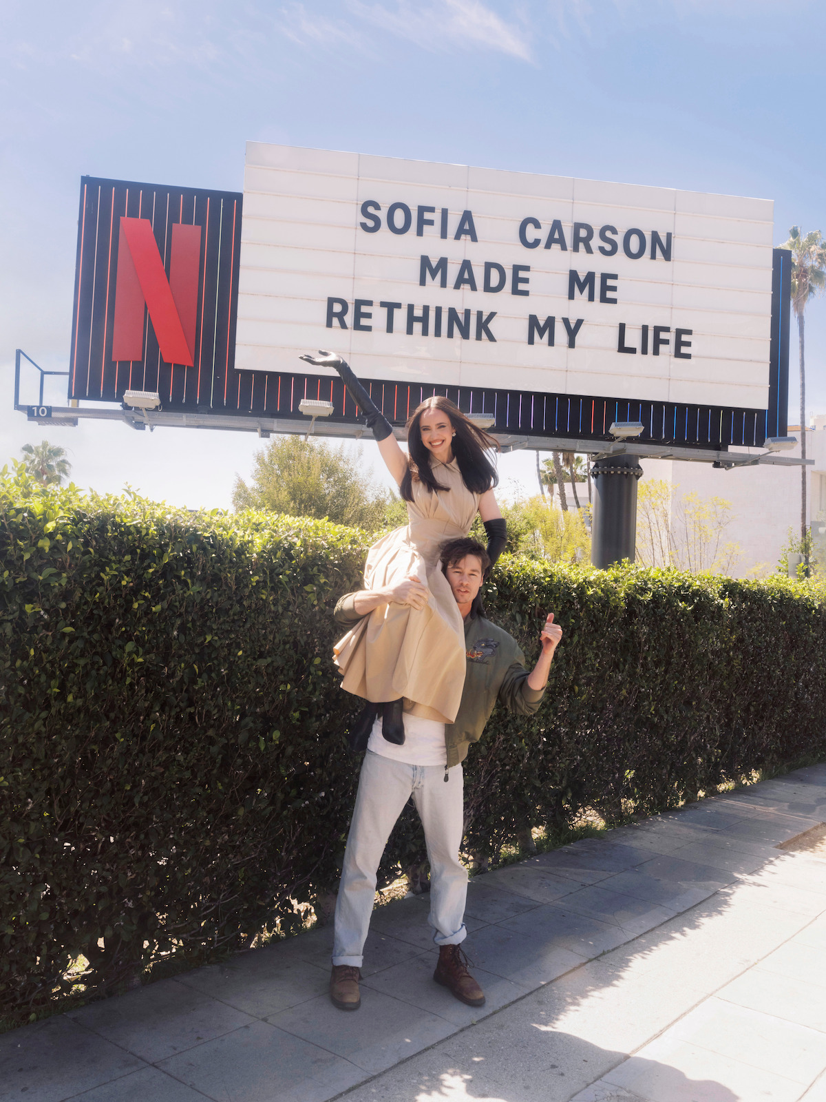 ‘The Life List’ Sunset Blvd billboard - “Sofia Carson made me rethink my life.”