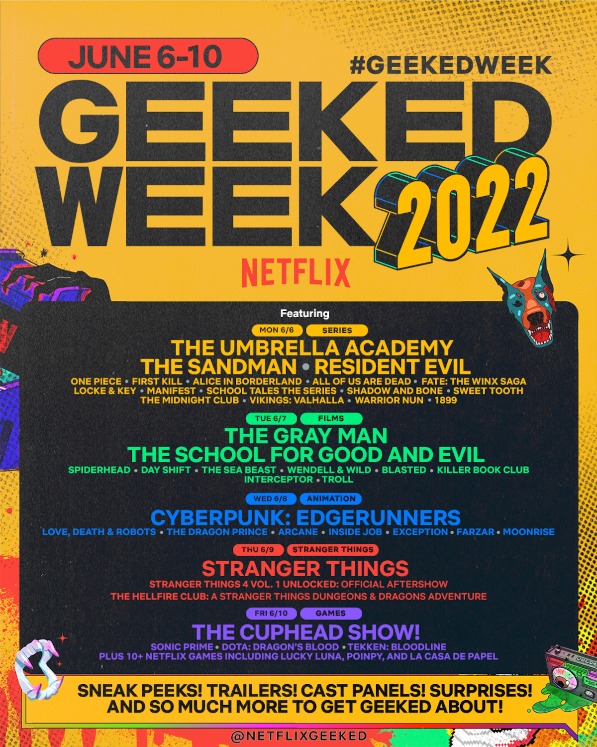 Resumo da Semana Geeked 2022: todas as prévias e novidades do Dia dos Jogos  - About Netflix