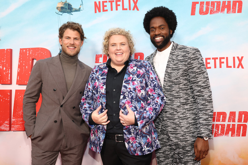Travis Van Winkle, Fortune Feimster and Milan Carter at the 'FUBAR red carpet premiere.