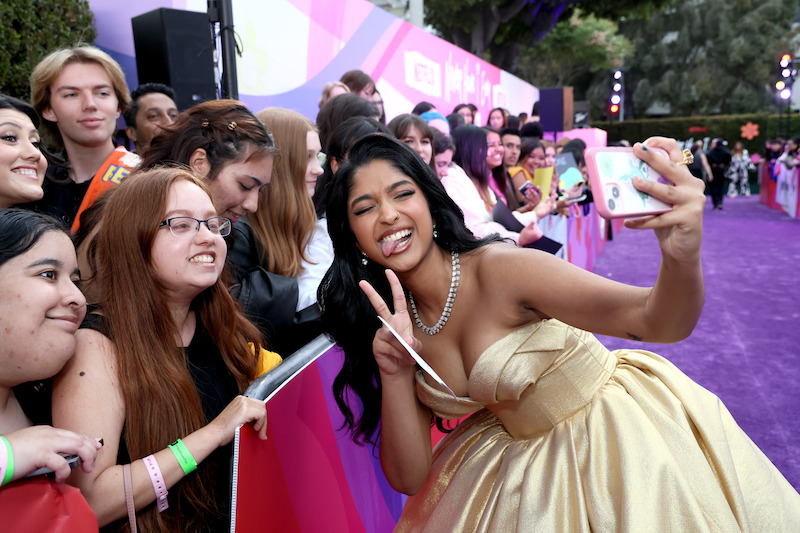 Cast of Never Have I Ever at the red carpet premiere in Los Angeles.