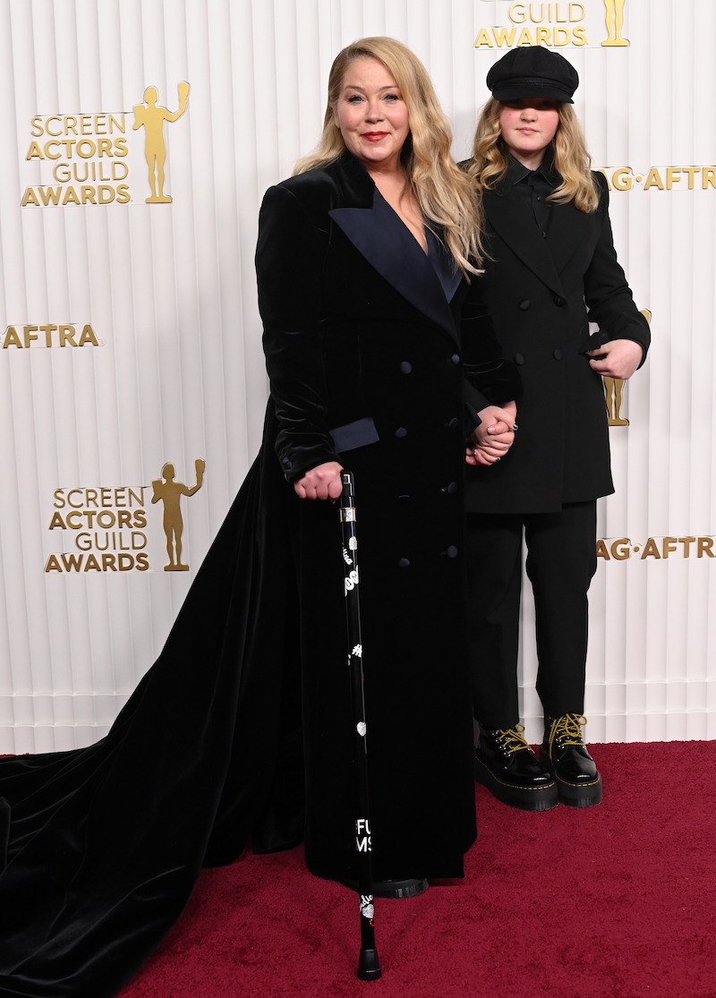 Christina Applegate and Sadie Grace LeNoble at the 2023 Screen Actors Guild Awards in Los Angeles.