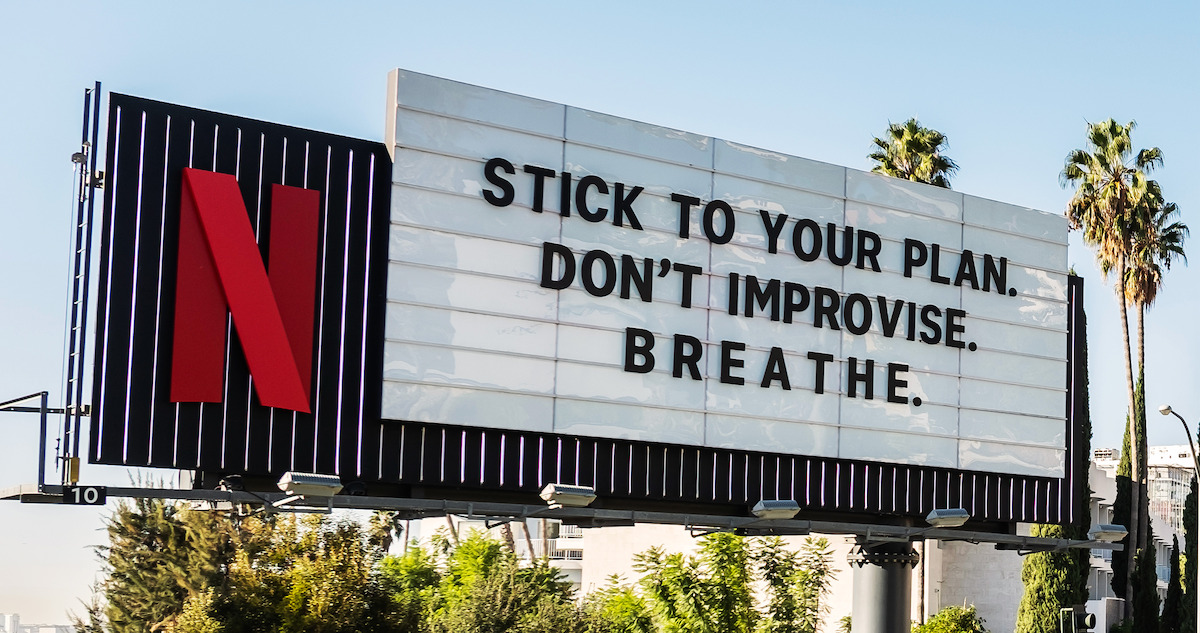 Sunset Billboard ‘The Killer’ - “Stick to your plan. Don’t Improvise. Breathe”