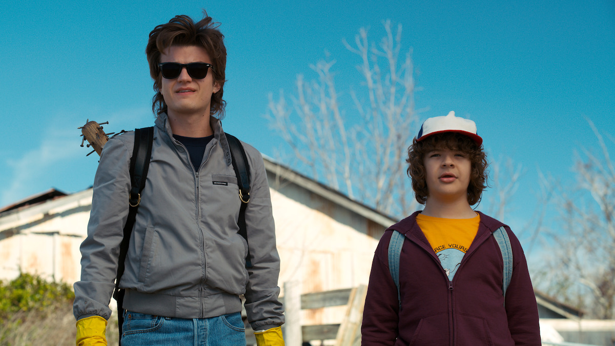 Joe Keery as Steve and Gaten Matarazzo as Dustin in ‘Stranger Things’ Season 2.