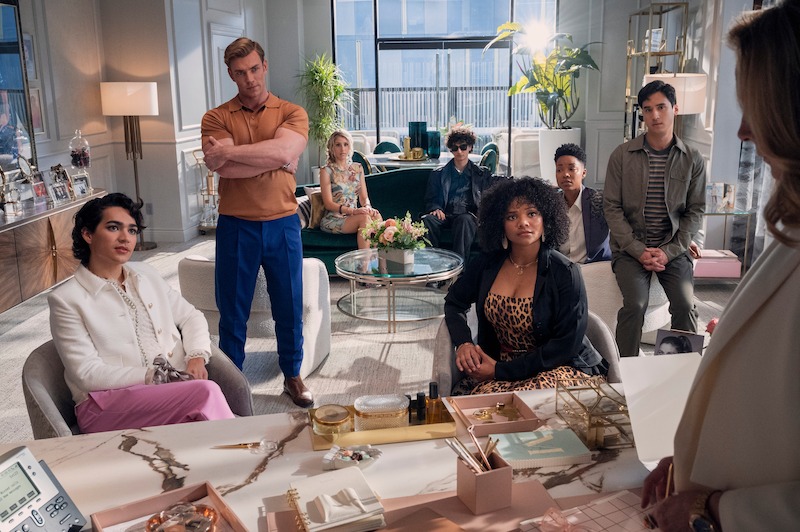 A group of people in an office
