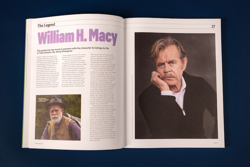 Spread from Tudum Magazine - William H. Macy article
