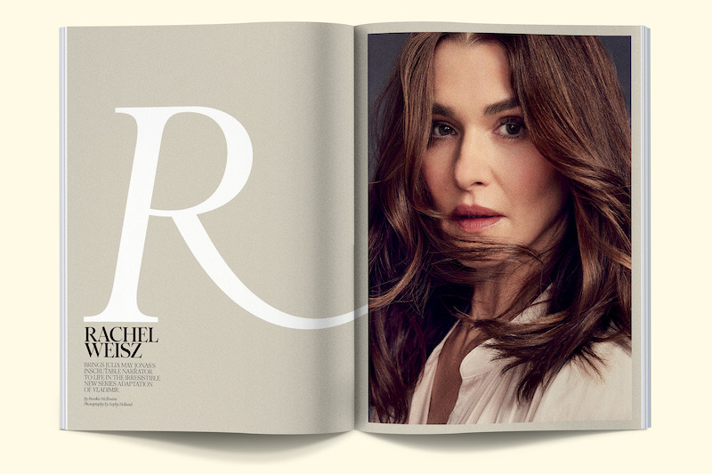 Spread featuring Rachel Weisz