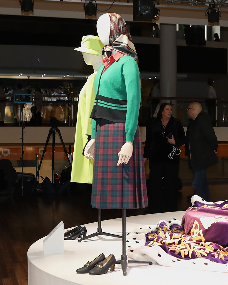 The Crown Season 6 Premiere Costume Retrospective Exhibition.