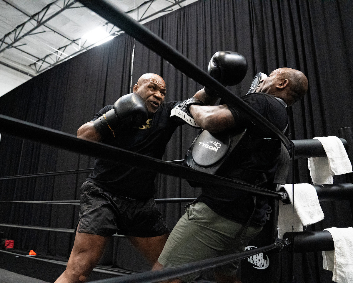 Mike Tyson training.
