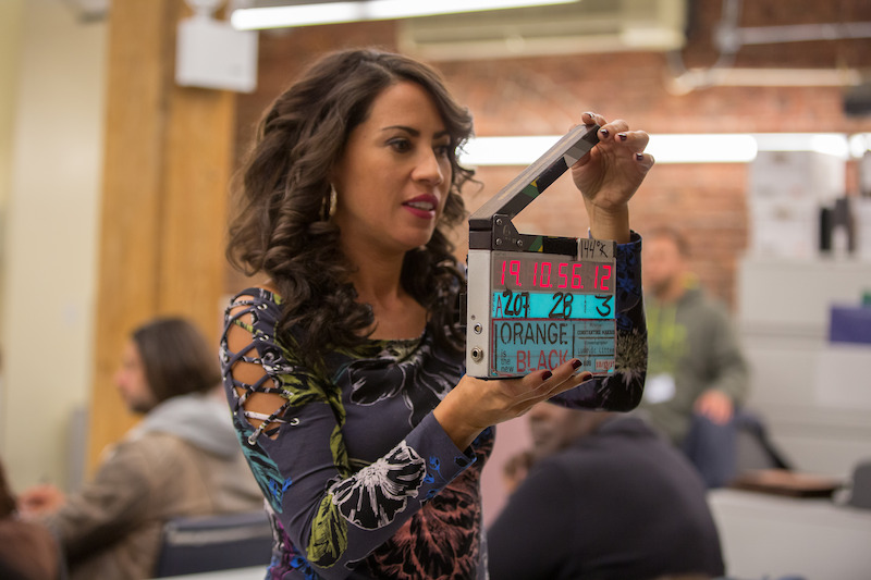 Orange Is The New Black Season 6. Elizabeth Rodriguez as Aleida on the set of Orange Is The New Black Season 6.