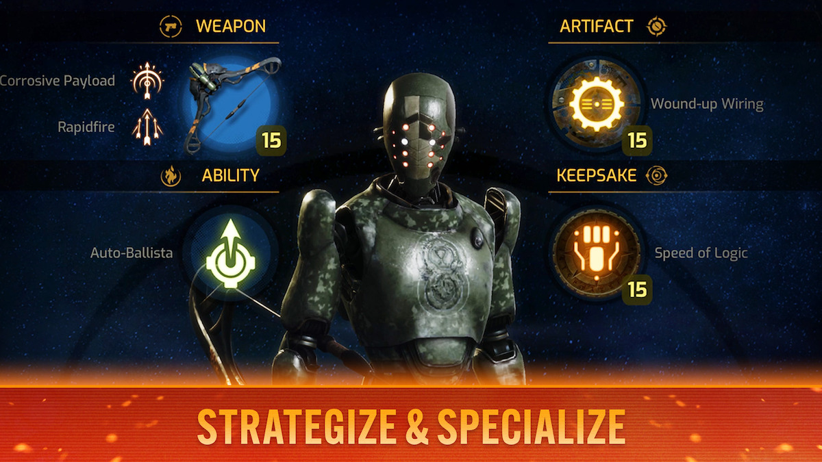 A metal-clad warrior from Bloodline game.