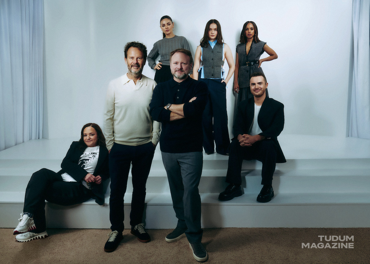 Mary Vernieu, Ram Bergman, Mila Kunis, Rian Johnson, Cailee Spaeny, Kerry Washington, and Bret Howe