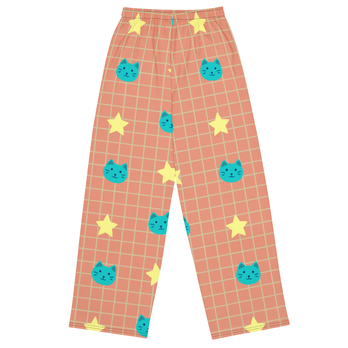 Rumi’s pajama pants with cats and stars from ‘Kpop Demon Hunters.’