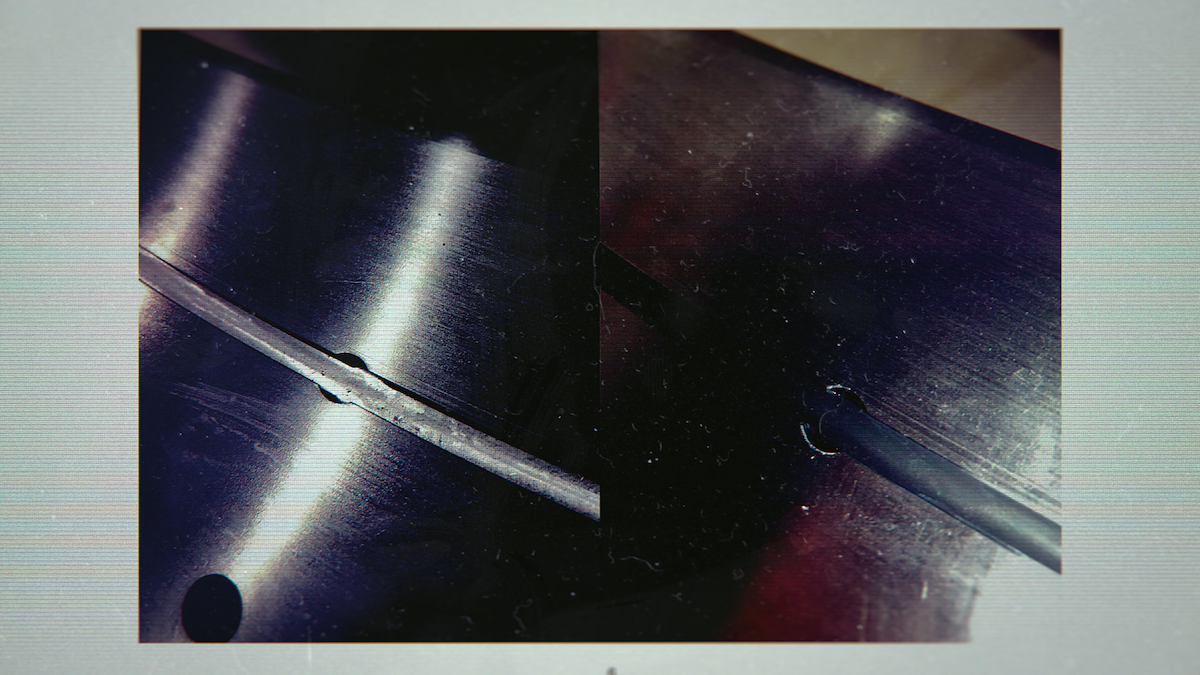 Close-up photos of submersible hull materials