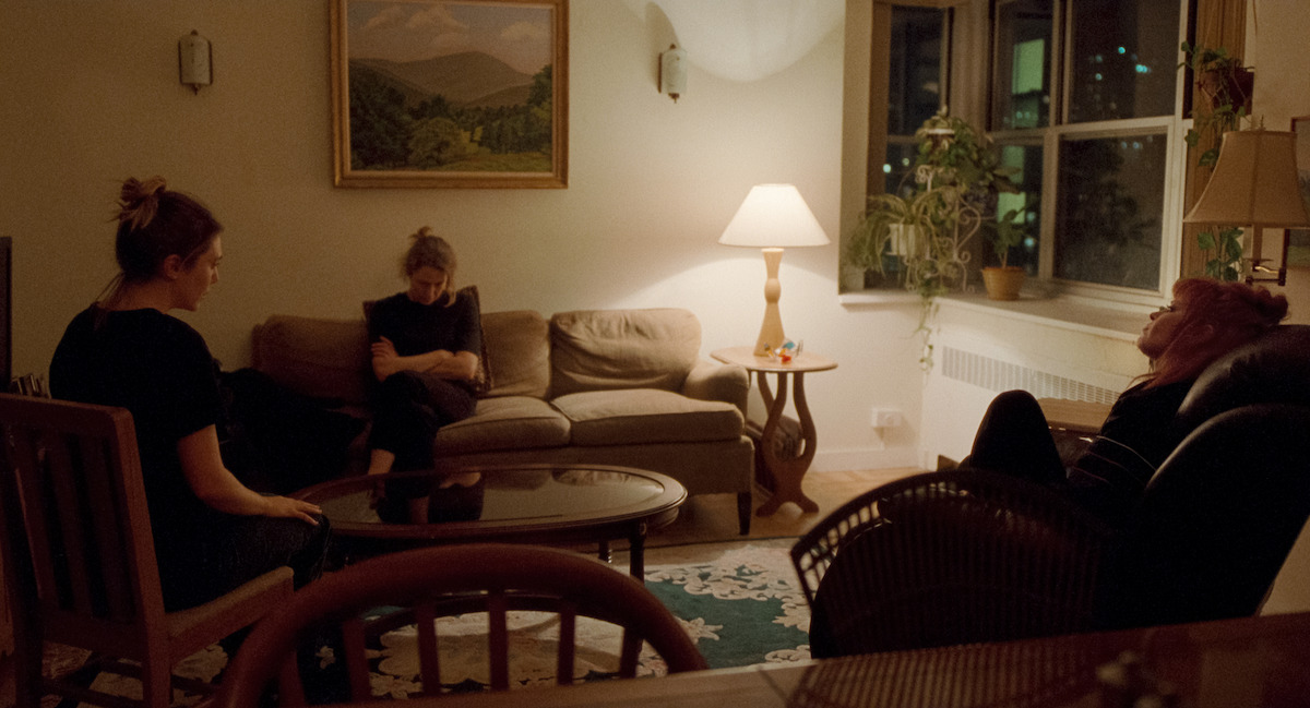 Elizabeth Olsen as Christina, Carrie Coon as Katie, and Natasha Lyonne as Rachel in ‘His Three Daughters’