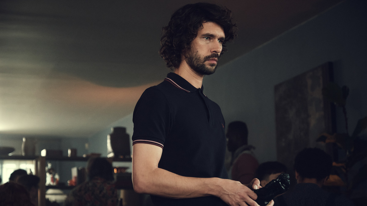 Ben Whishaw as Sam Young in Season 1 of Black Doves.