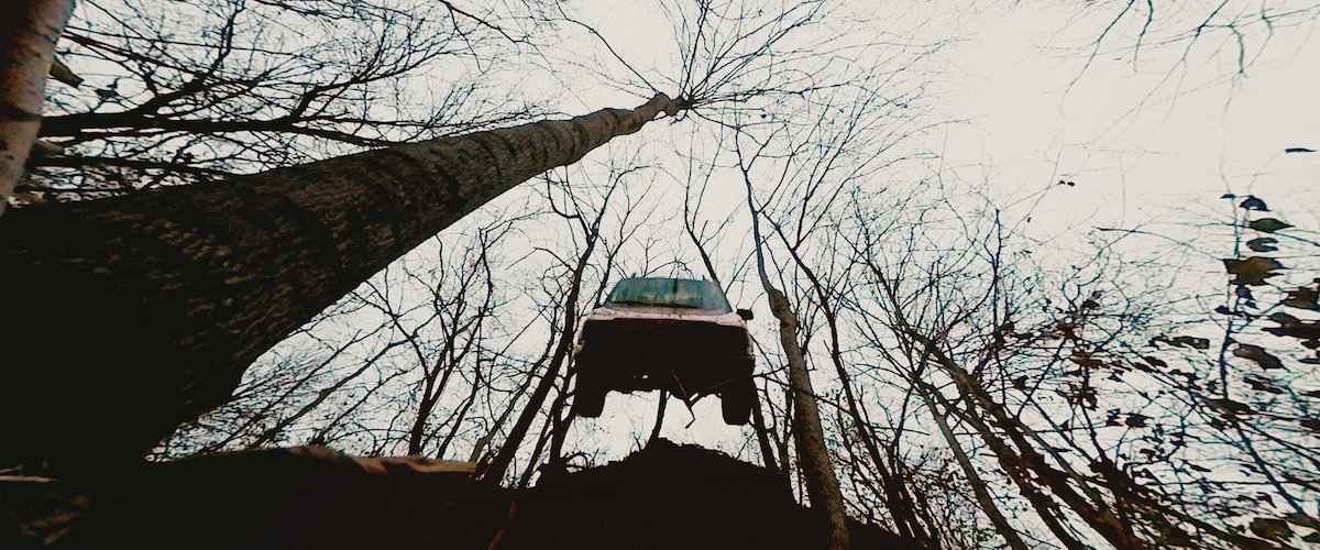 A car goes off the road in ‘Rust Creek.’