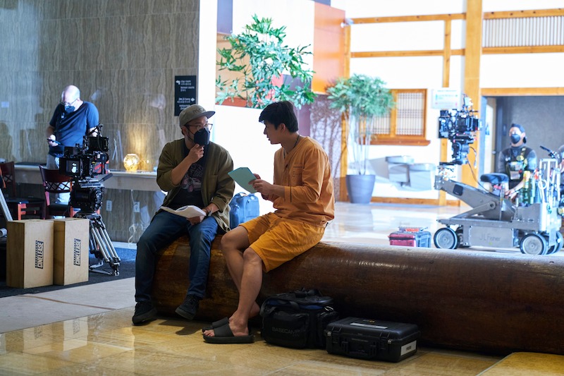 Director/Executive Producer Kevin Tancharoen, Sam Song Li as Bruce Sun in episode 104 of The Brothers Sun. 