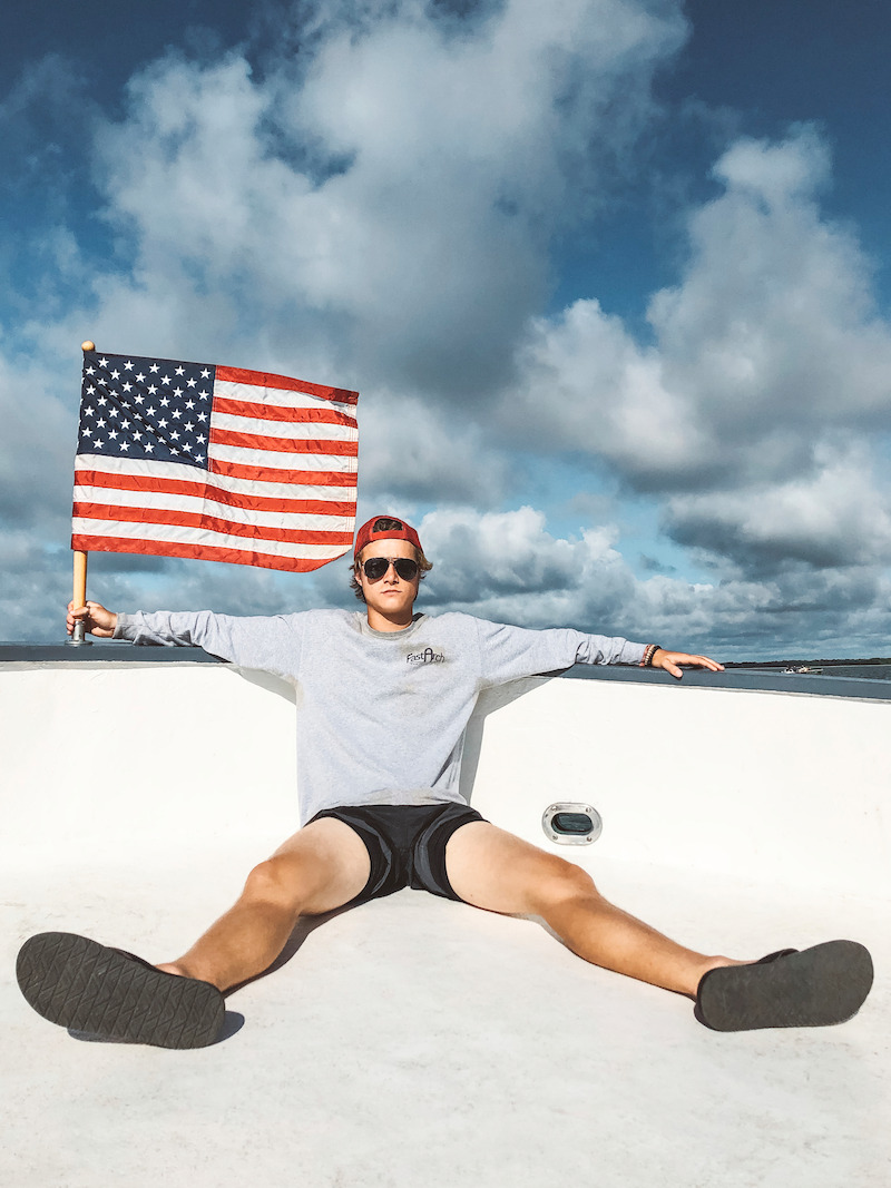 Rudy Pankow in Outer Banks Season 1 Behind-the-Scenes Photo Gallery.