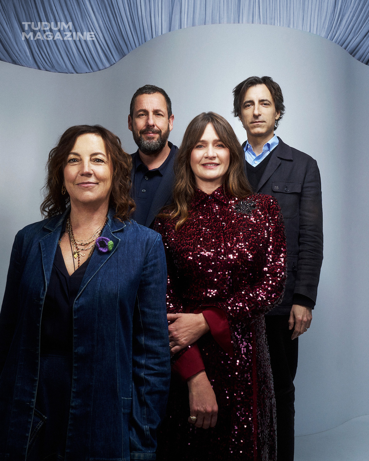 Nina Gold, Adam Sandler, Emily Mortimer, and Noah Baumbach