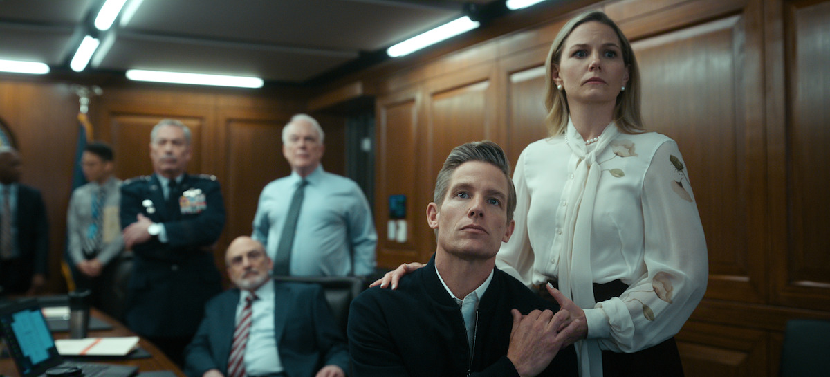 Ward Horton as Richard Hagan and Jennifer Morrison as Jenny Hagan in ‘The Night Agent’ Season 3