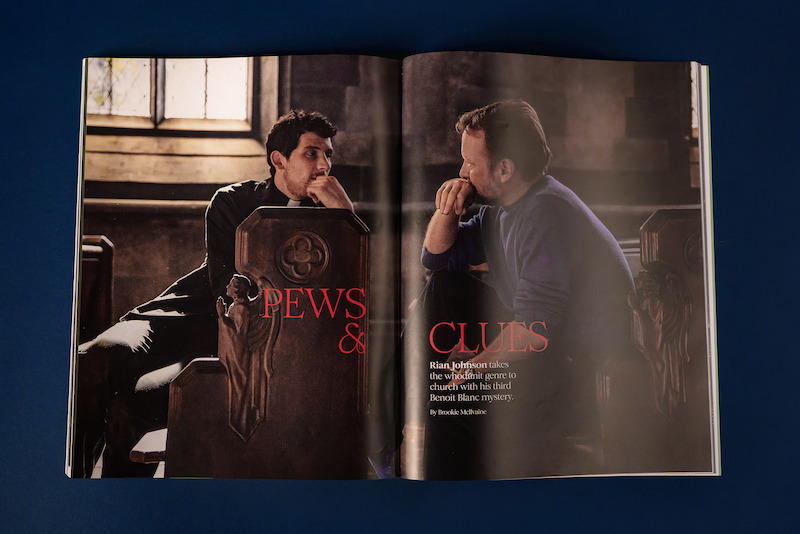 Spread from Tudum Magazine - Wake Up Dead Man: A Knives Out Mystery Feature