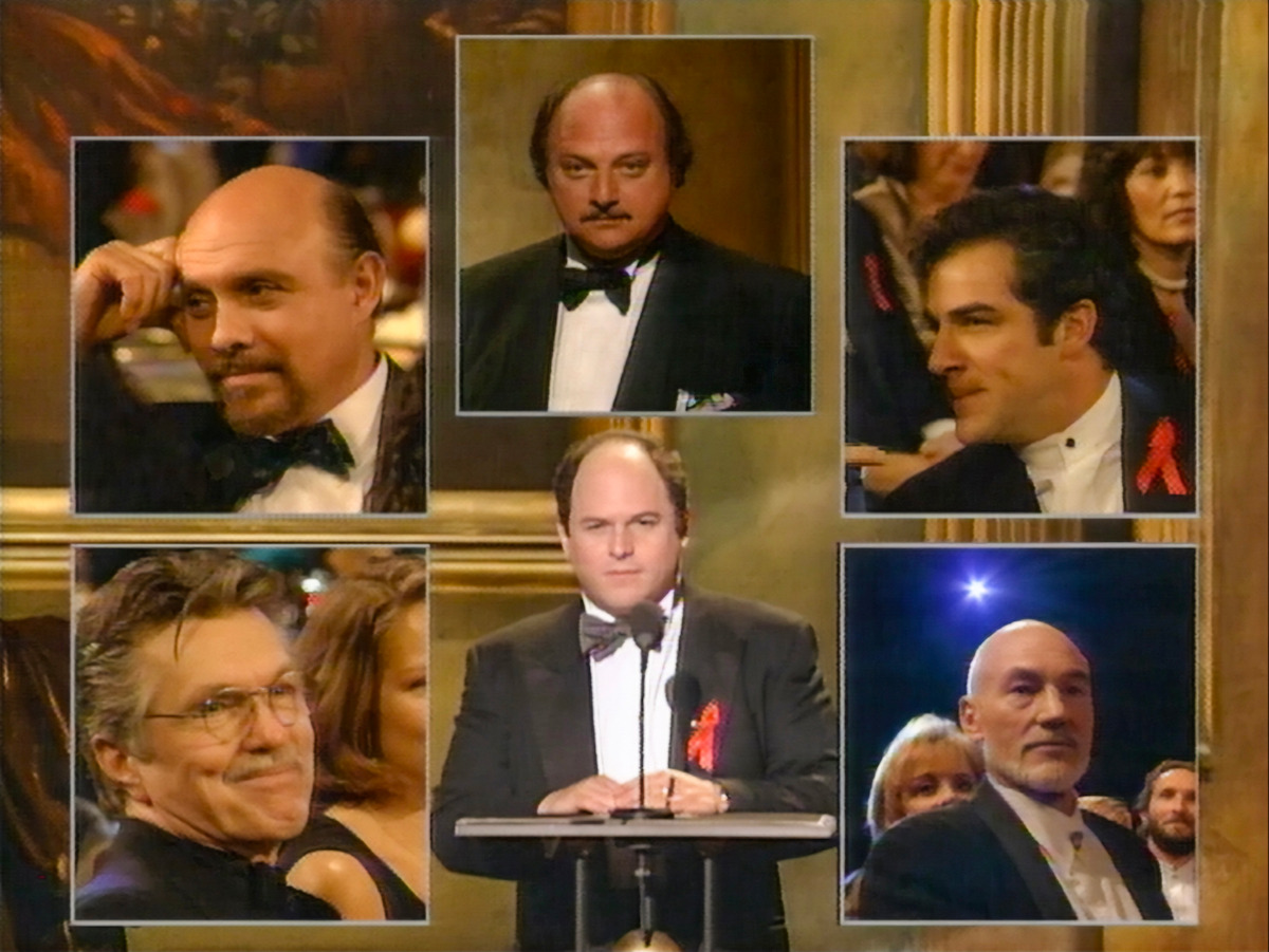 Jason Alexander presenting at the inaugural Screen Actors Guild Awards.