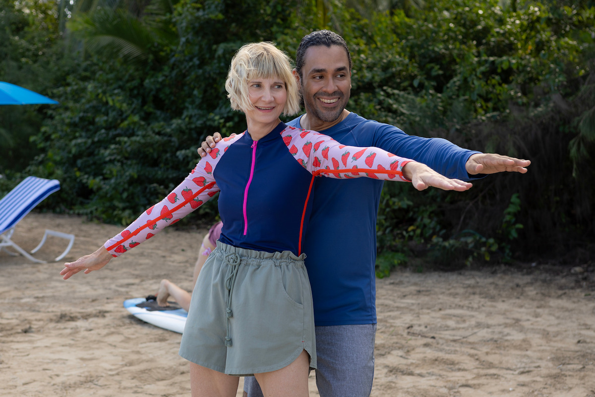 Kerri Kenney-Silver as Anne and Ricky Robles Cruz as Carlos in ‘The Four Seasons’