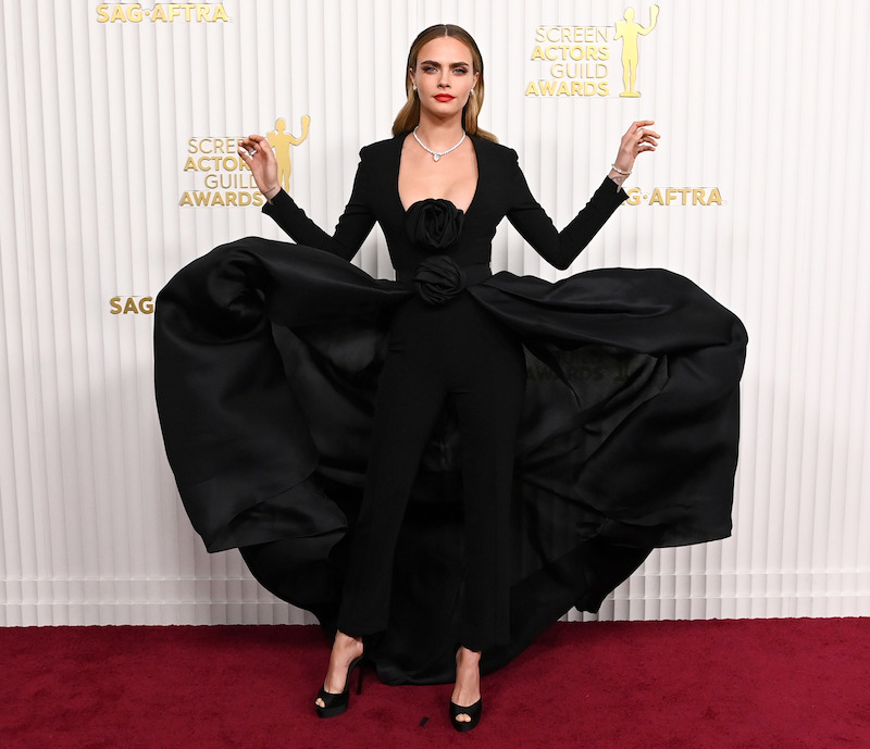 Cara Delevingne at the 2023 Screen Actors Guild Awards in Los Angeles.