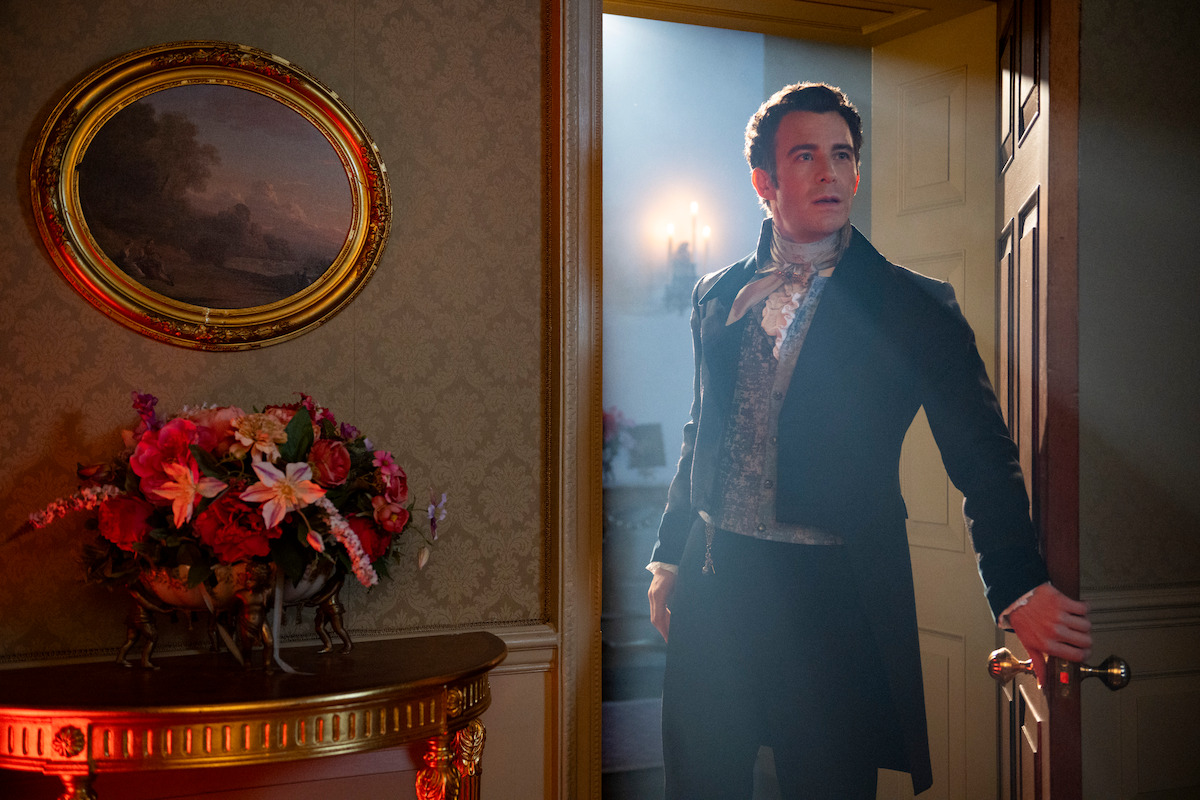 Luke Thompson as Benedict Bridgerton enters a room in Season 3 of ‘Bridgerton’