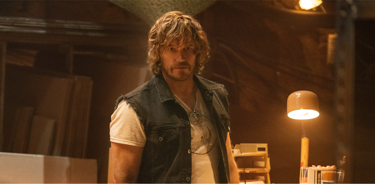 Chris Pratt as Keats in ‘The Electric State’