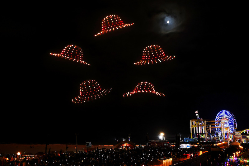 Fans attend Netflix global event for the celebration of One Piece at Santa Monica Pier in California. 