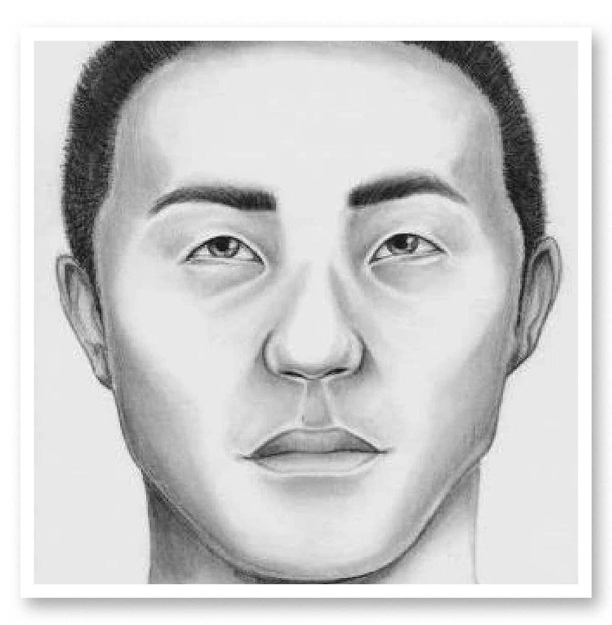 Police sketch of Unidentified Asian Male