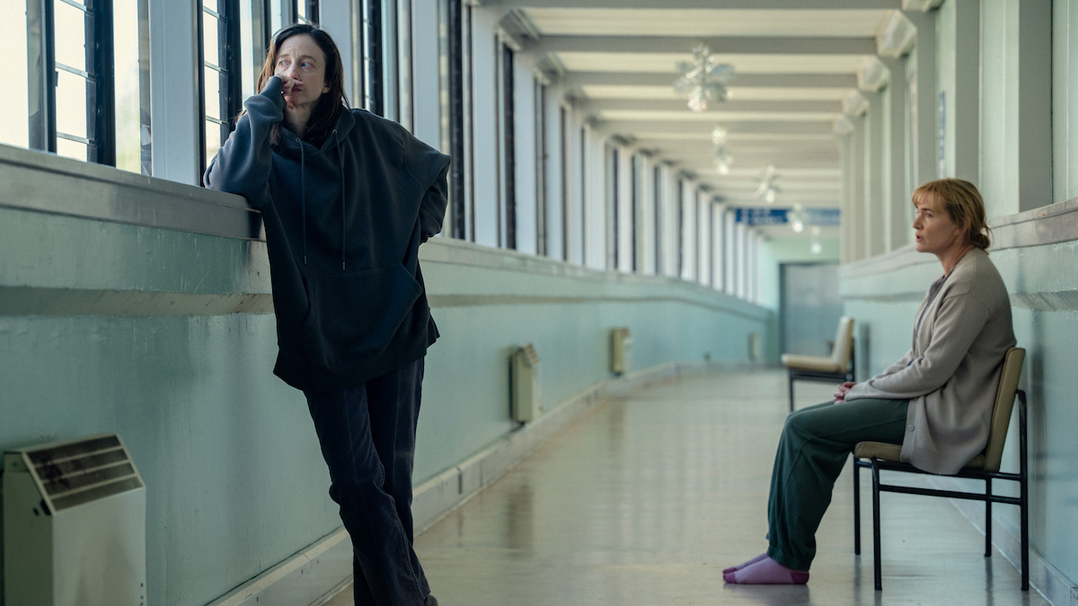 Andrea Riseborough as Molly and Kate Winslet as Julia in 'Goodbye June'