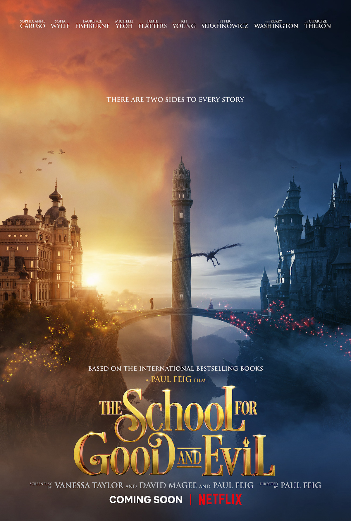 Key Art Charlize Theron Is Beckoning You to Watch the ‘School for Good and Evil’ Teaser