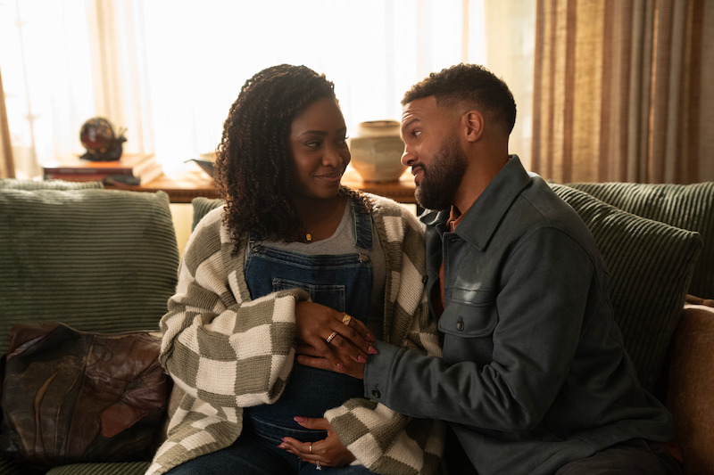 Teyonah Parris as Carla and O-T Fagbenle as Dennis in Season 1 of 'No Good Deed'