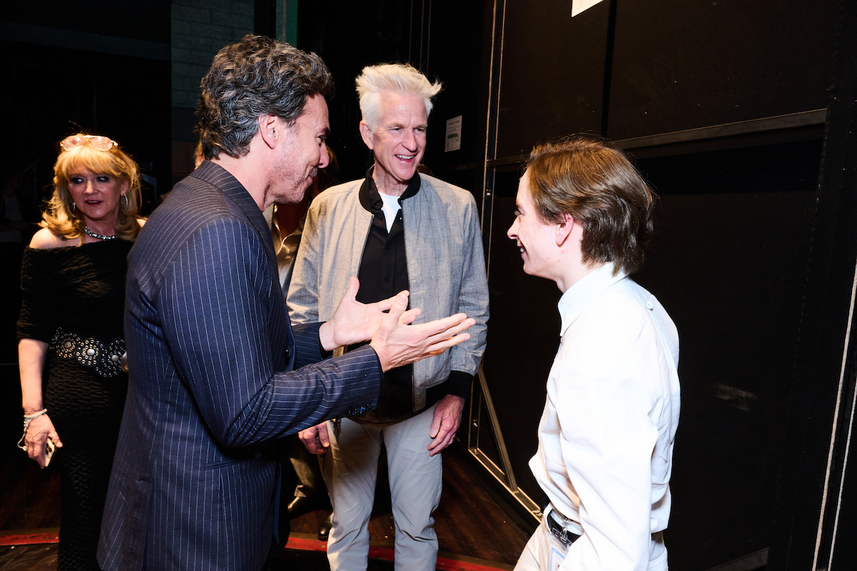 Shawn Levy, Matthew Modine, and Louis McCartney attend the ‘Stranger Things: The First Shadow’ Broadway opening night at Marquis Theatre in New York.