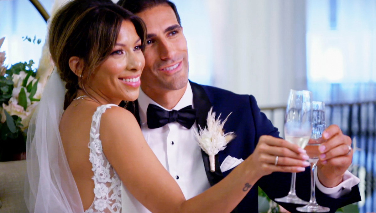 Karla and Juan toast on their wedding day in ‘Married at First Sight.’