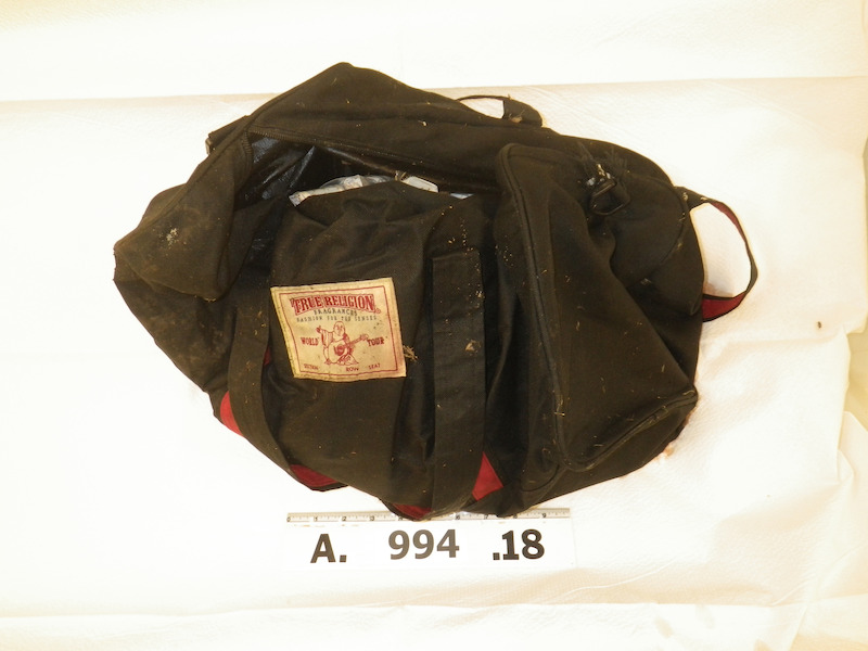 Another police photo of the duffel bag. - ‘Unsolved Mysteries’ Volume 3: Where Is Tammy Williams? Evidence photos