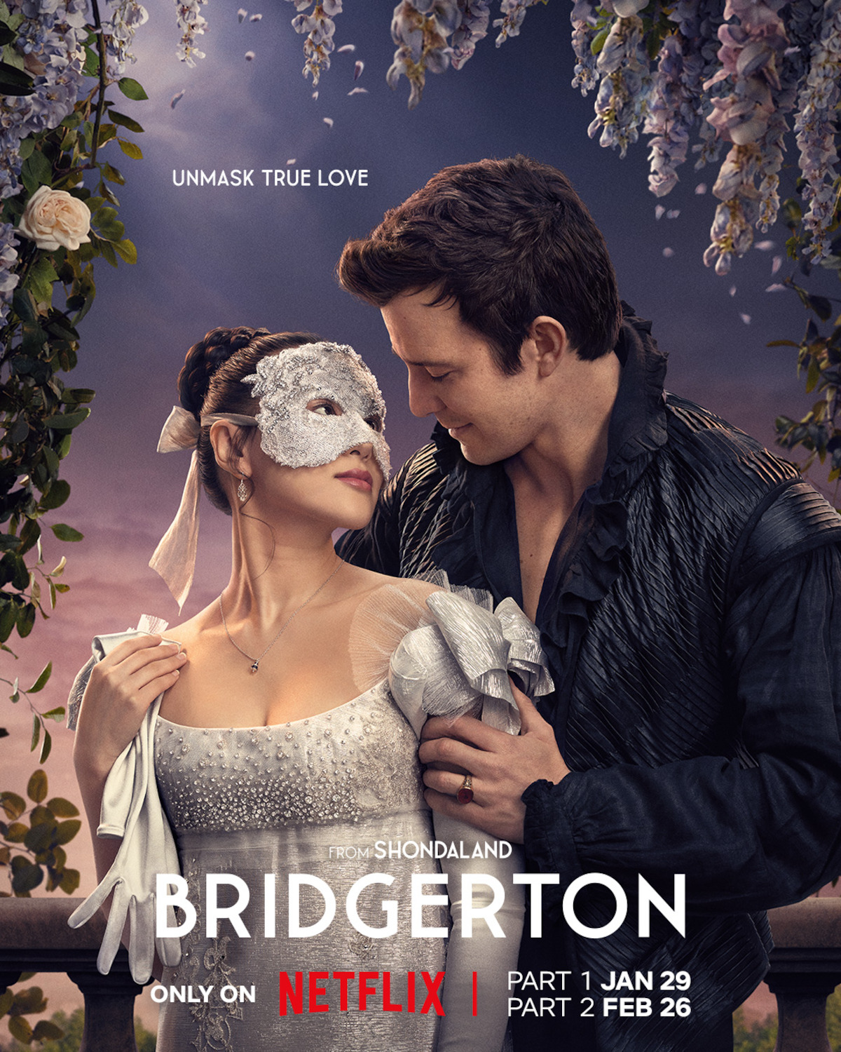 Yerin Ha as Sophie Baek and Luke Thompson as Benedict Bridgerton in ‘Bridgerton’ Season 4