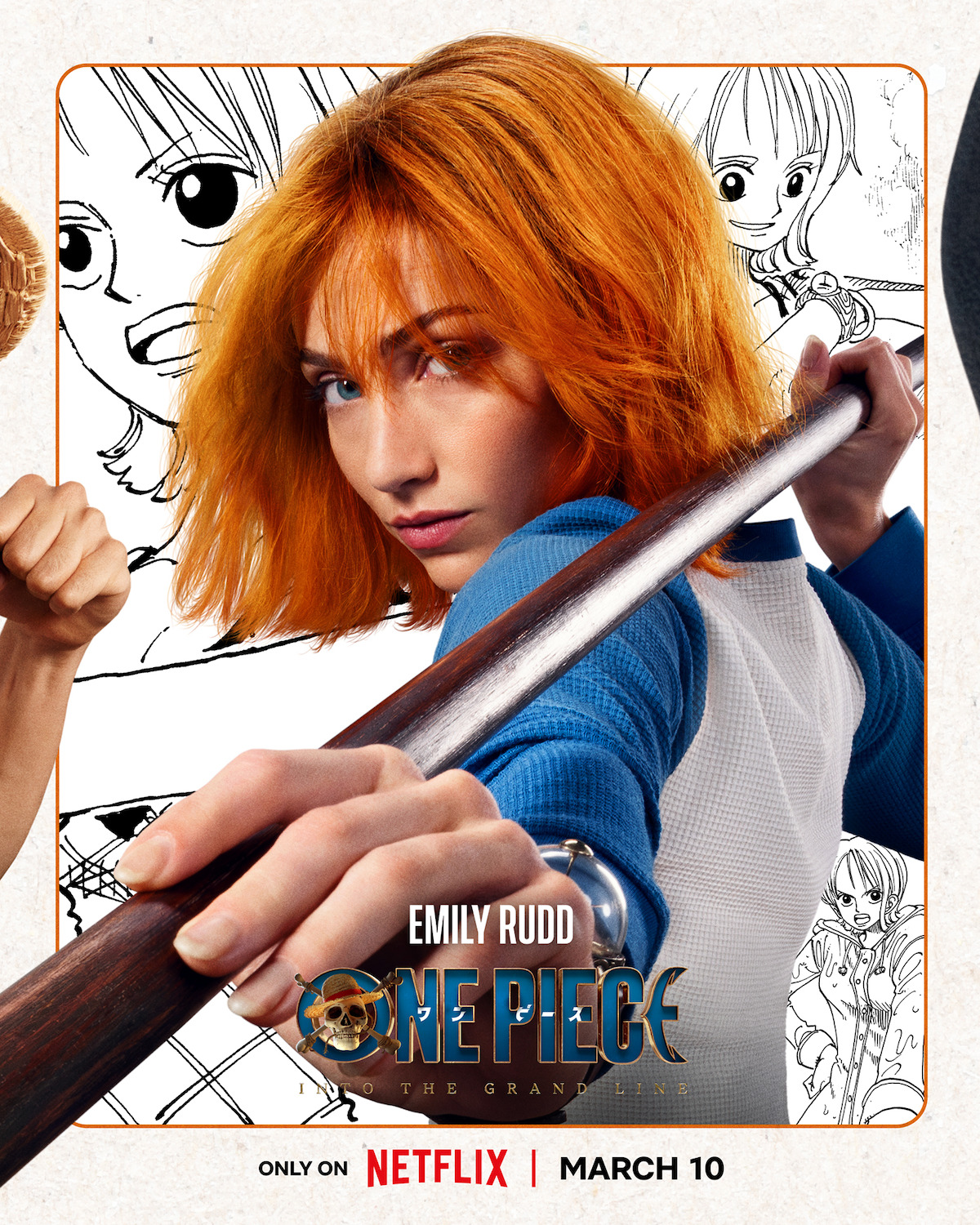 Key art poster of Emily Rudd as Nami in ‘ONE PIECE’ Season 2
