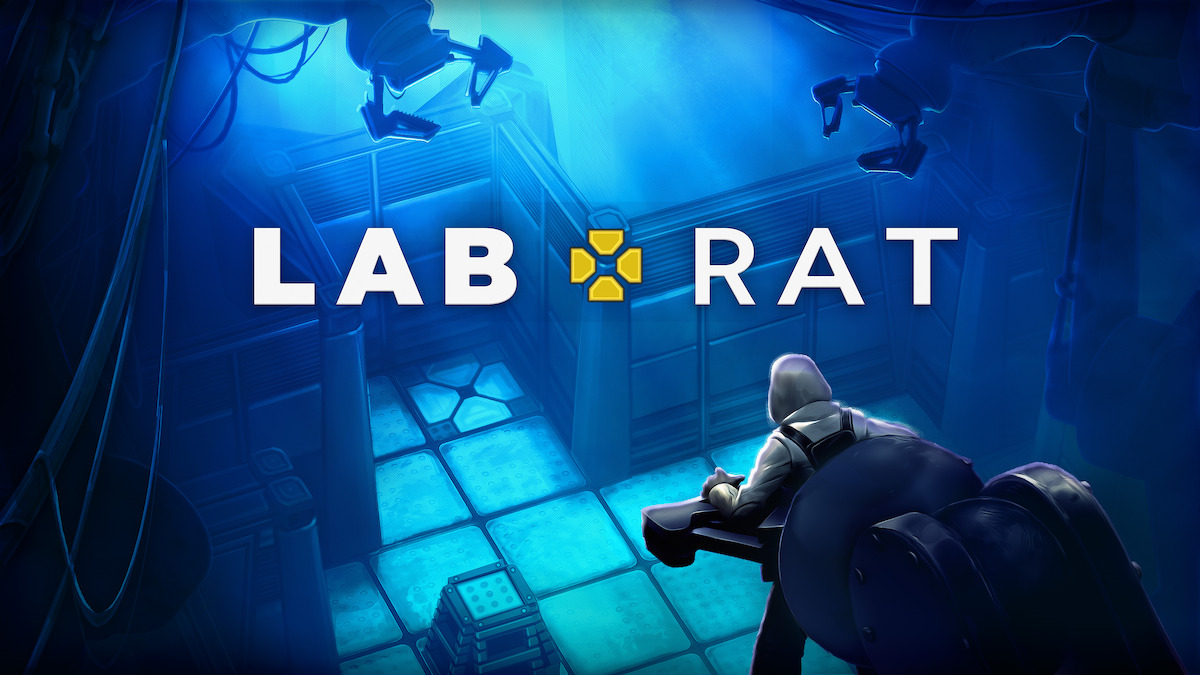‘Lab Rat’ key art: a character from the game on a blue background with the text ‘Lab Rat.”