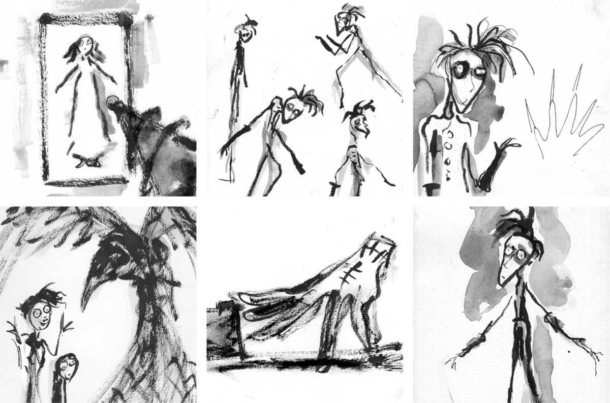 Illustrations by Tim Burton for ‘Wednesday’ Season 2.