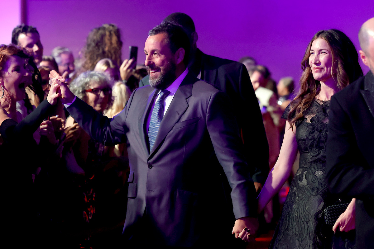 (L-R) Adam Sandler and Jackie Sandler attend the 37th Annual Palm Springs International Film Awards at Palm Springs Convention Center on January 03, 2026 in Palm Springs, California.