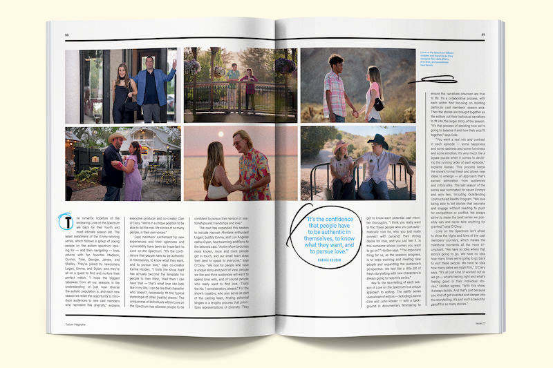 Spread featuring the cast of Love on the Spectrum