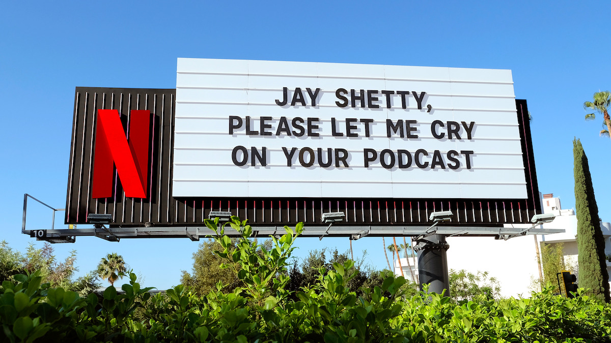 Jay Shetty Sunset Blvd Billboard - ‘Jay Shetty, Please let me cry on your podcast’