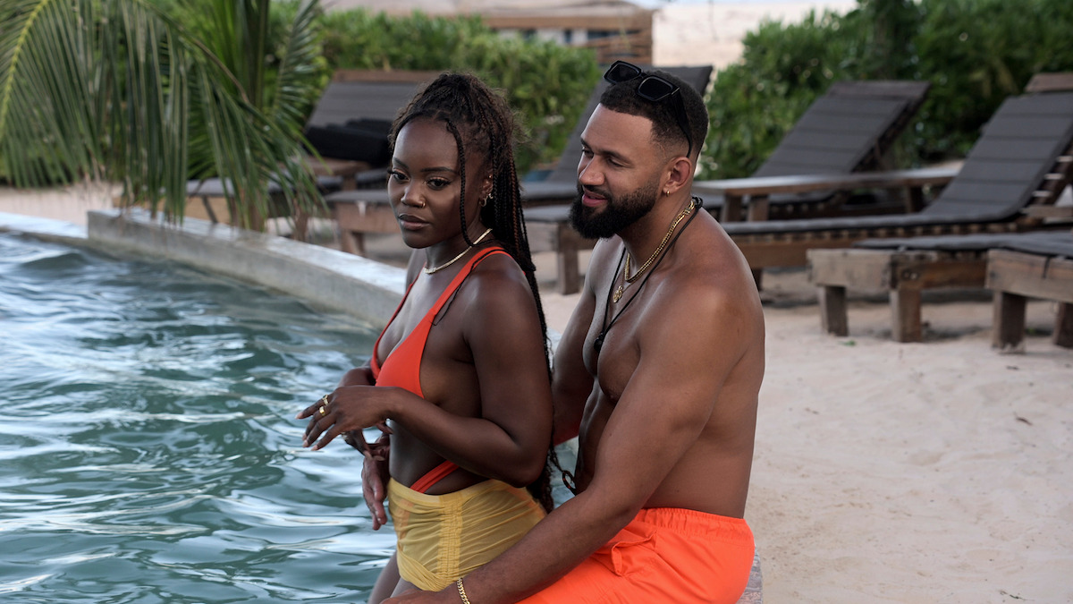 AD and Ollie in the pool