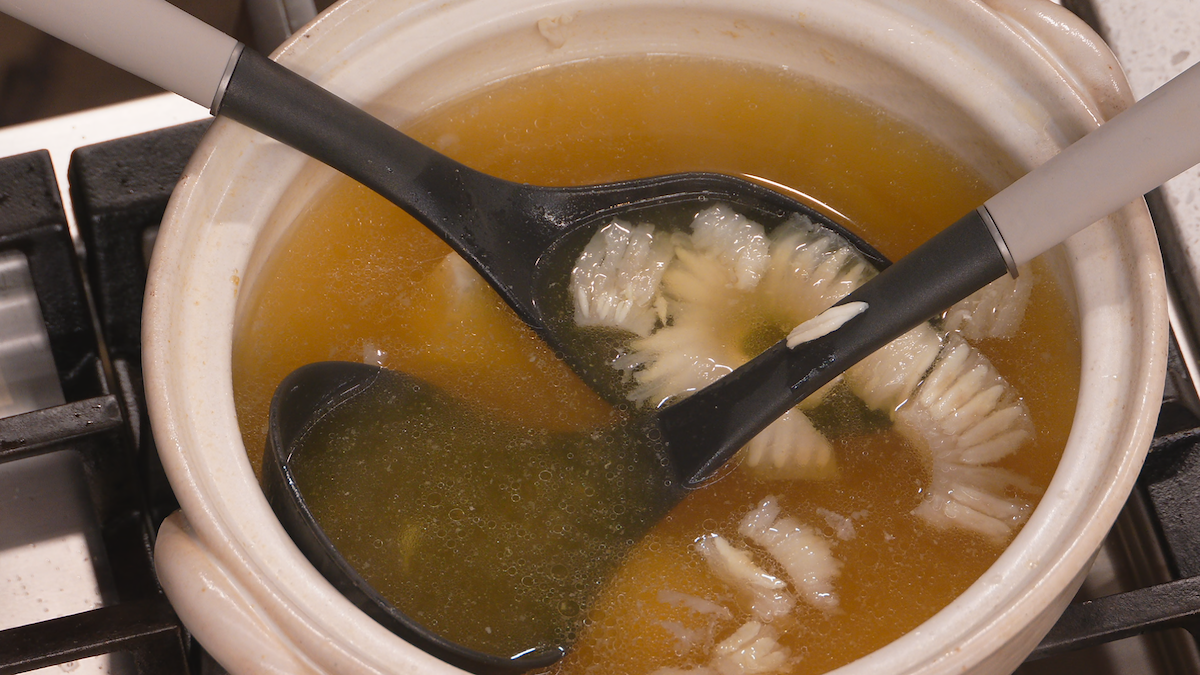 David Chang’s Fish Soup with Rice and Pickles