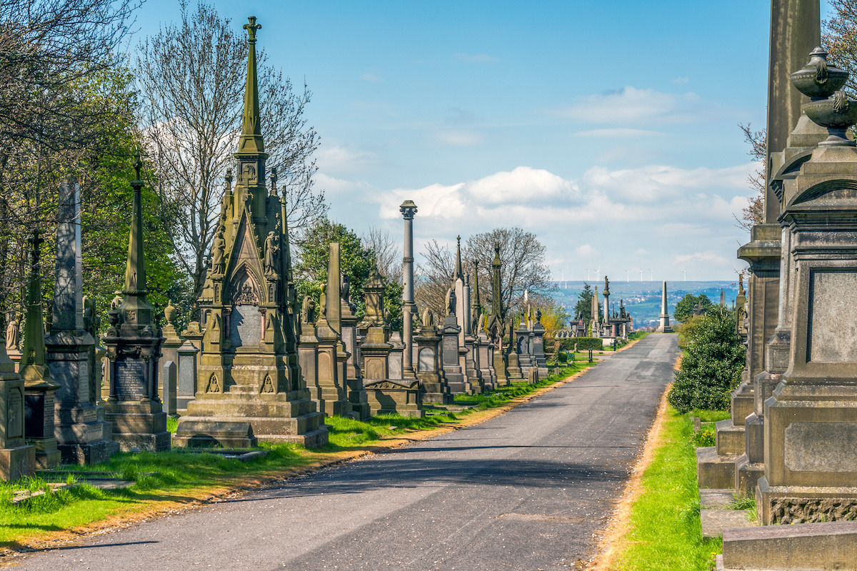 An image of Undercliffe Cemetery in Bradford, England