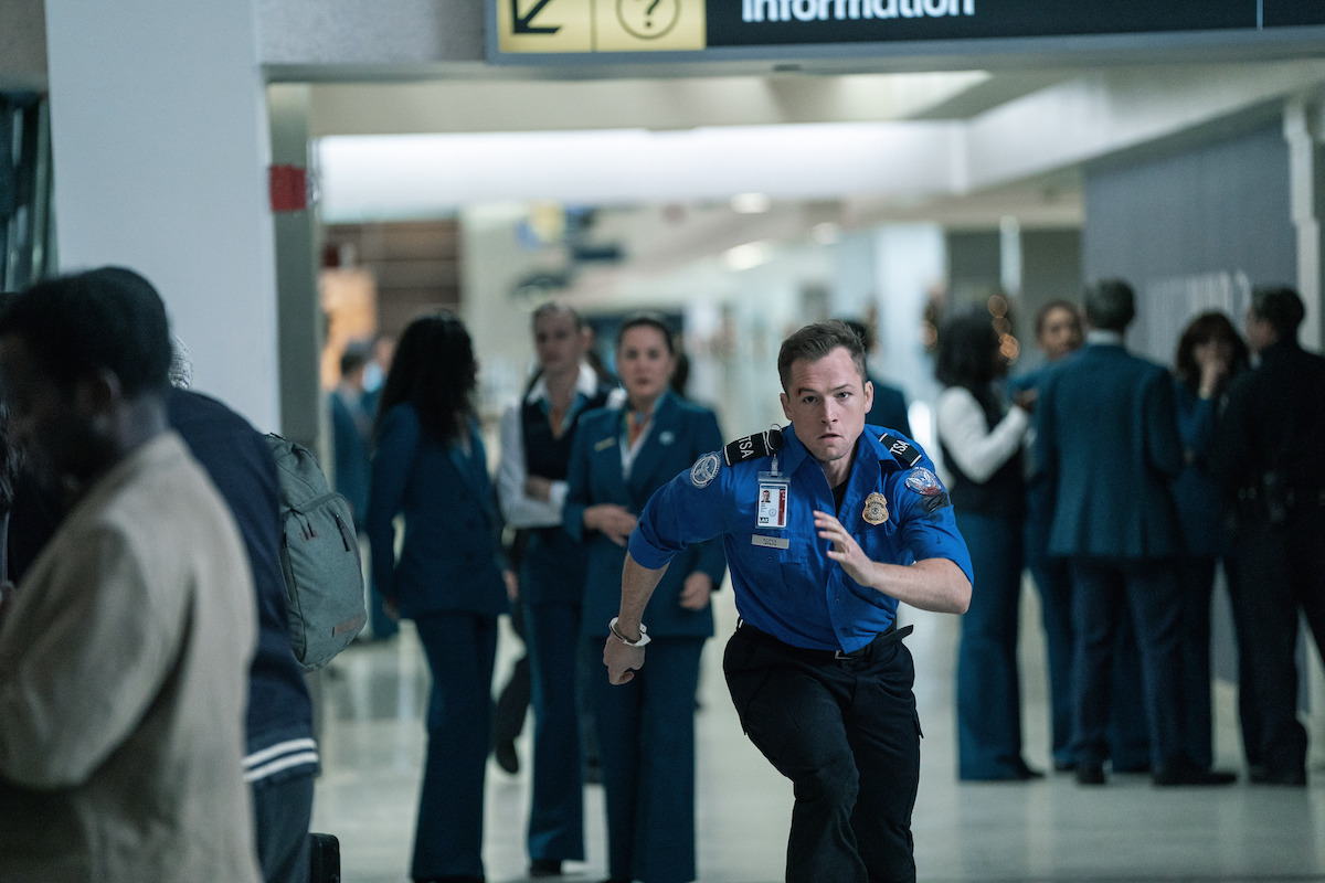 Taron Egerton as Ethan Kopek in ‘Carry-On.’